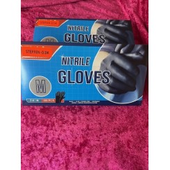 Nitril Handske Sort Str M  200Stk