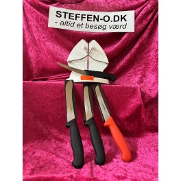 Kniv Pakke (4 knive + Egostål på fod) Kniv Pakke (4 knive + Egostål på fod)